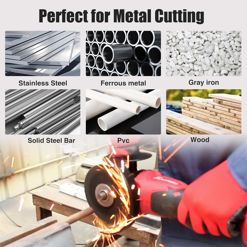 PRETEC Cut Off Wheels 5", 50+5 Pack Metal Cutting Wheel,Thin 125mm Metal & Stainless Steel Fast Cutting Discs for Angle Grinder - 7/8" Arbor Hole, 5" x 1/24" x 7/8" 55 PCS - Image 3